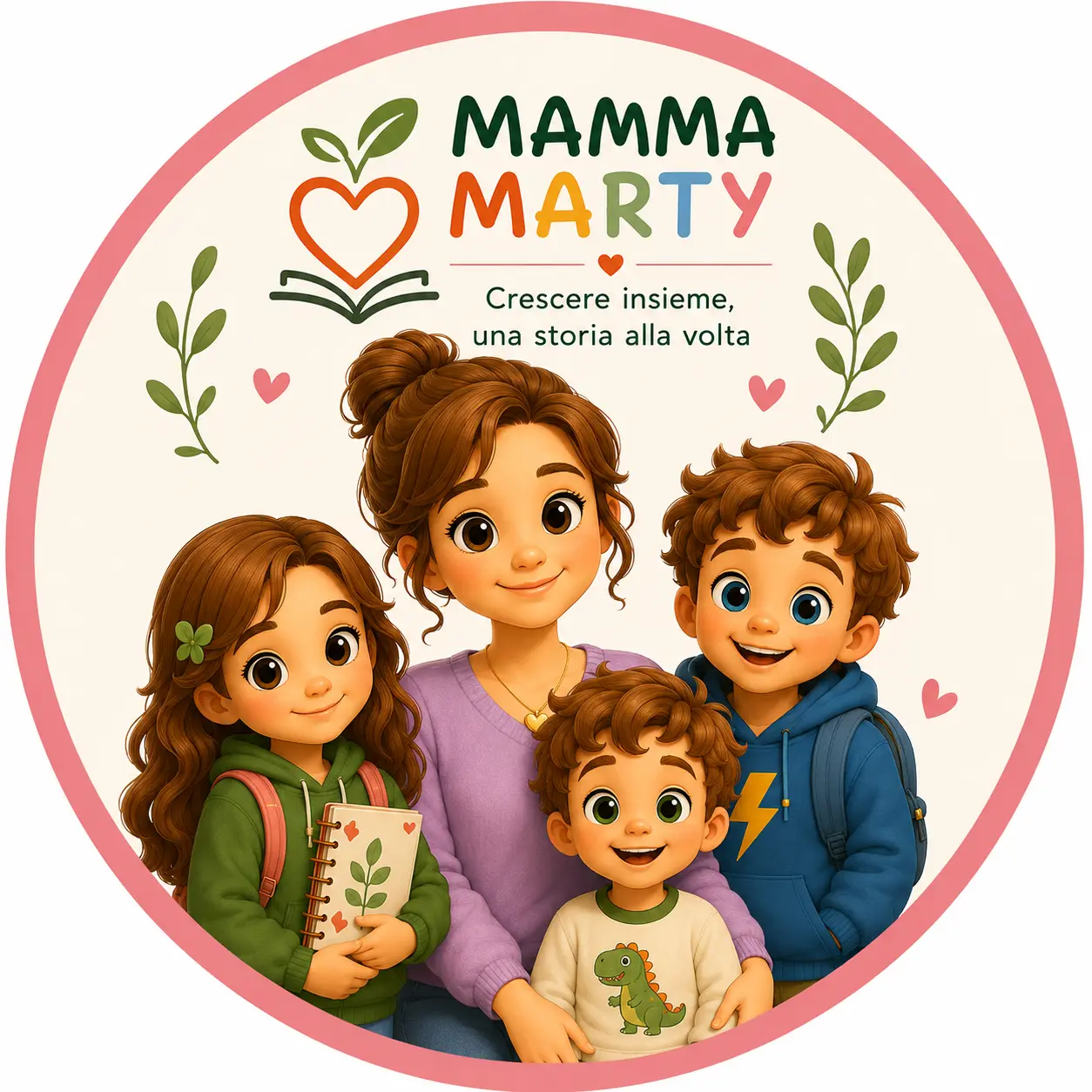 Mamma Marty con i suoi tre bambini
